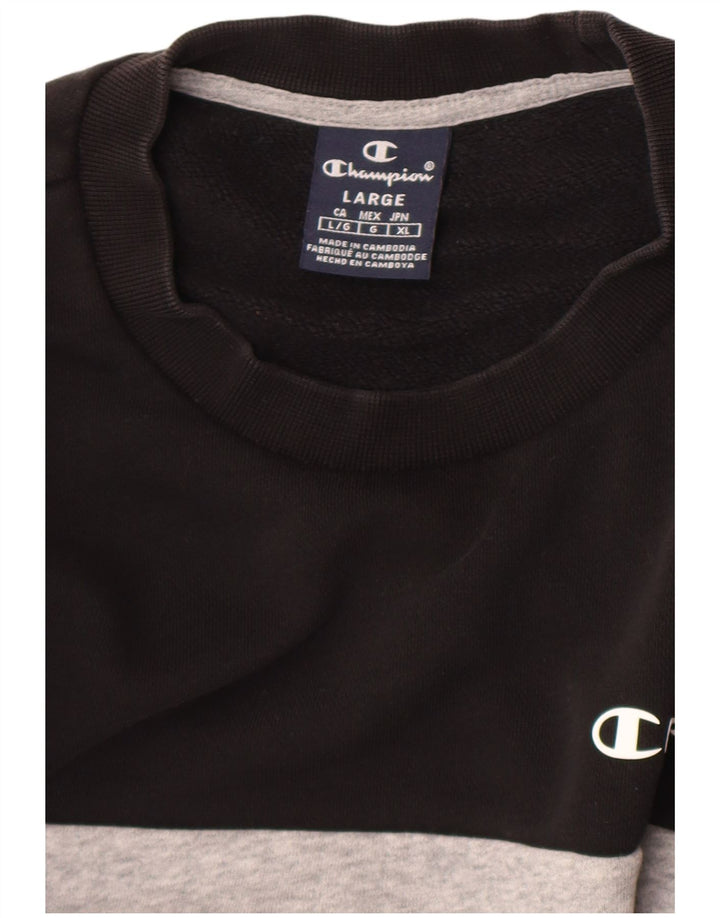 Champion Sweat-shirt graphique pour hommes, grand, noir, colour block