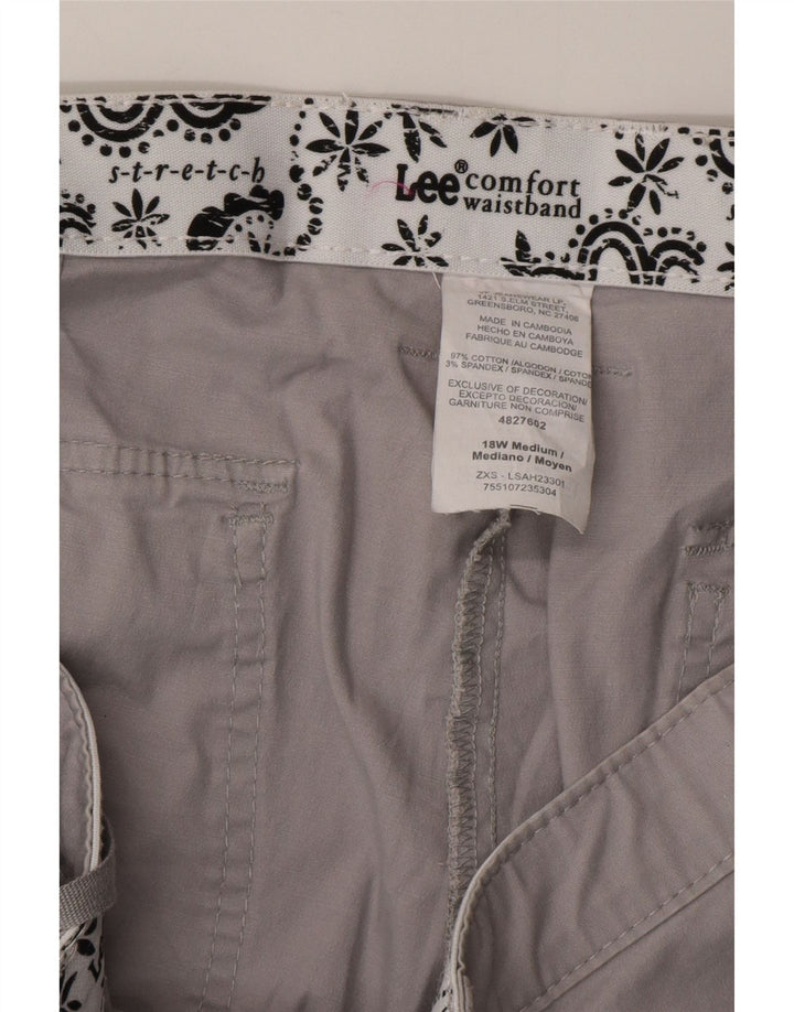 LEE Short décontracté pour femme US 18 2XL W38 Gris Coton