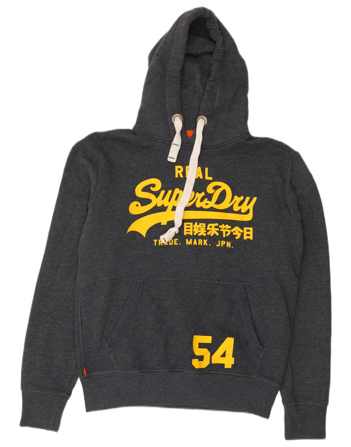 Superdry Pull à Capuche Graphique Homme Gris Moyen Coton