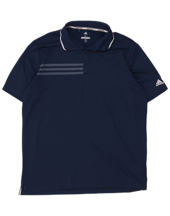 ADIDAS Polo Homme XL Bleu Marine Polyester