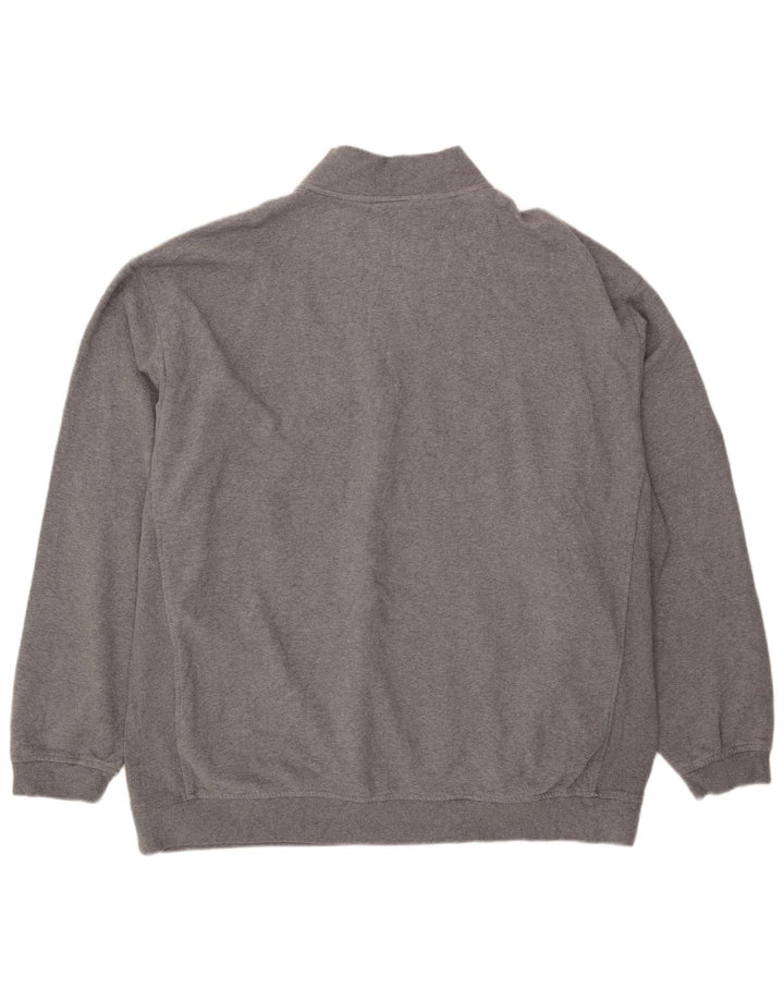 Nike Sweat-shirt à col zippé pour homme 3XL Gris Coton