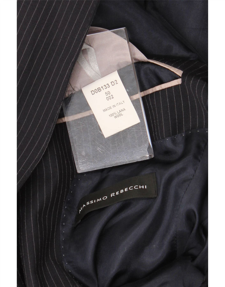 Massimo Rebecchi Veste blazer à 2 boutons pour homme UK 38 Bleu marine moyen rayé