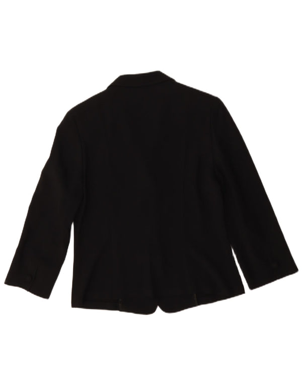 Marella Veste blazer à manches 3/4 pour femme UK 16 Large Noir Acétate