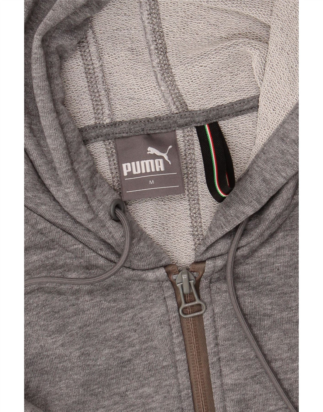 PUMA Womens Zip Hoodie Sweater UK 12 Medium Grey Cotton Vintage Puma and Second-Hand Puma from Messina Hembry 