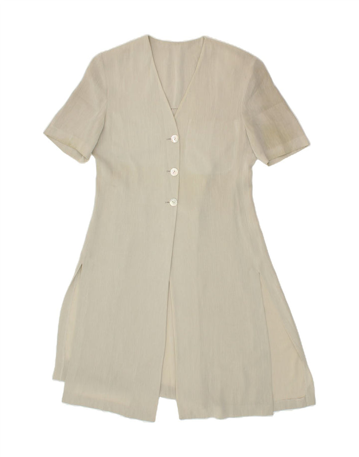 VINTAGE Womens A-Line Dress UK 14 Large Grey Vintage Vintage and Second-Hand Vintage from Messina Hembry 