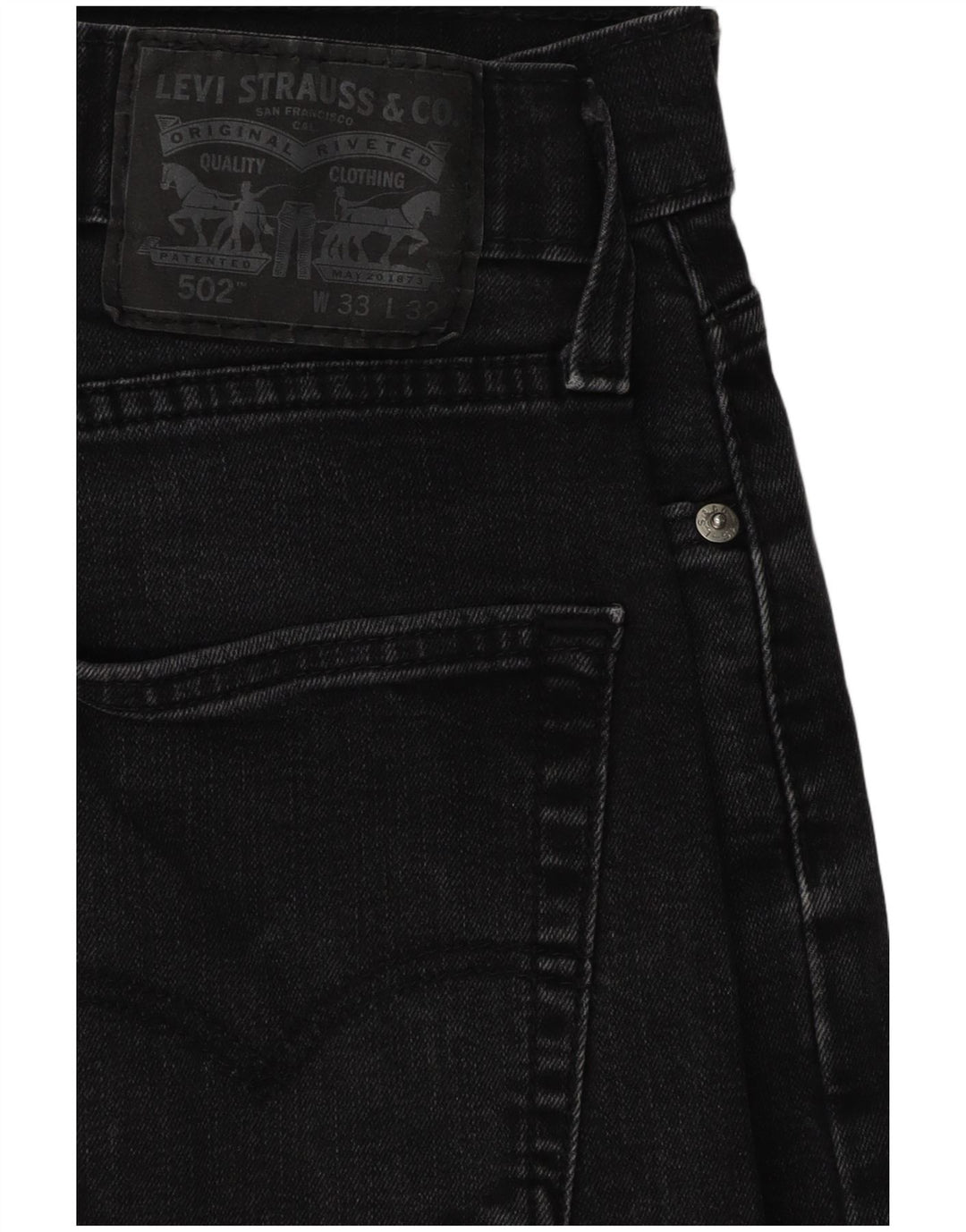 Levi's Jean Droit 502 Regular Fit Homme W33 L32 Noir