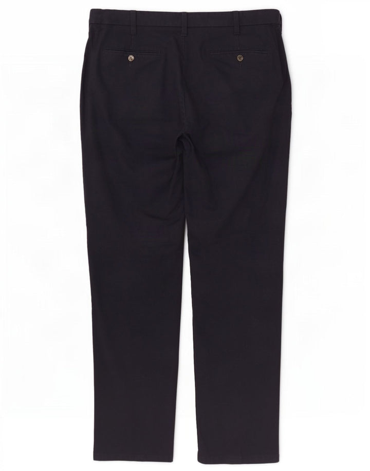 Marks & Spencer Pantalon Chino Regular Homme W38 L31 Bleu Marine Coton