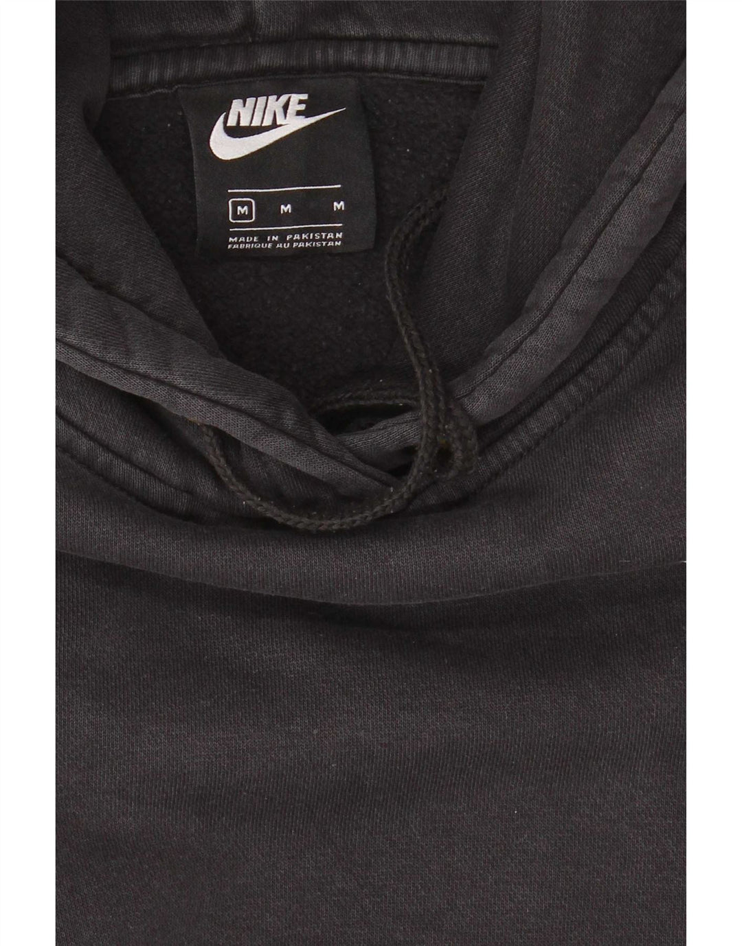 Nike Pull à capuche surdimensionné pour femme UK 14 en coton noir moyen