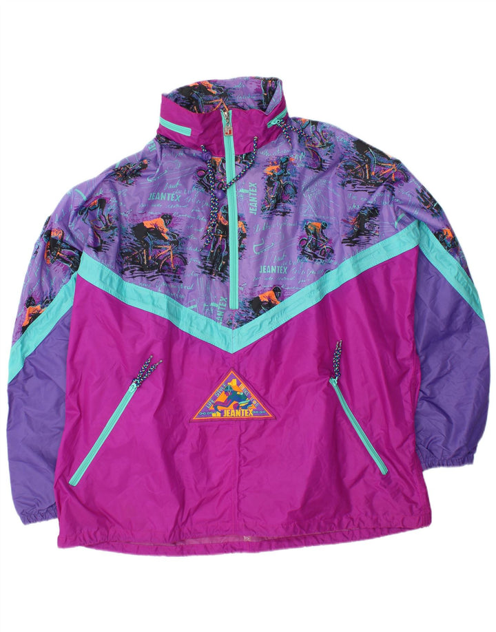 J JEANTEX Veste de pluie à capuche pour homme UK 44/46 2XL Violet Colourblock