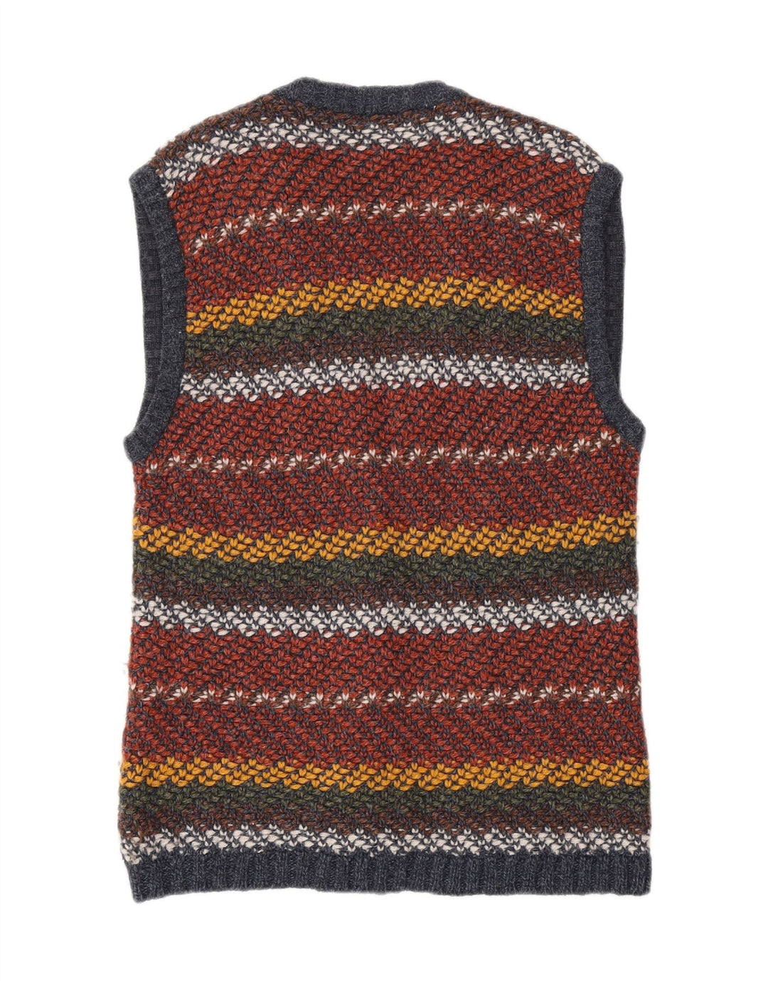 vintage Womens Cardigan Sweater UK 14 Moyen Multicolore Rayé