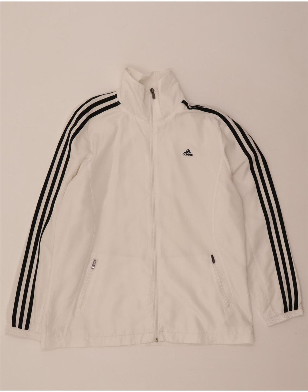 Adidas Climalite Survêtement Top Veste UK 16 Grand Blanc Polyester