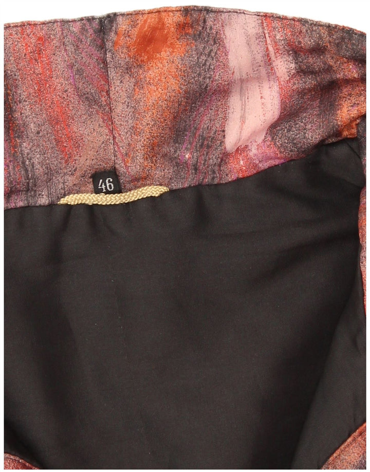 vintage Femmes Motif Abstrait Coupe-Vent Manteau EU 46 XL Multicolore