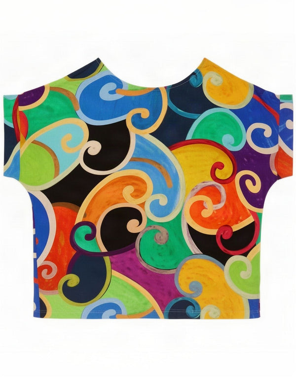 Vintage Womens Blouse Top UK 16 Large Multicolore Paisley Viscose