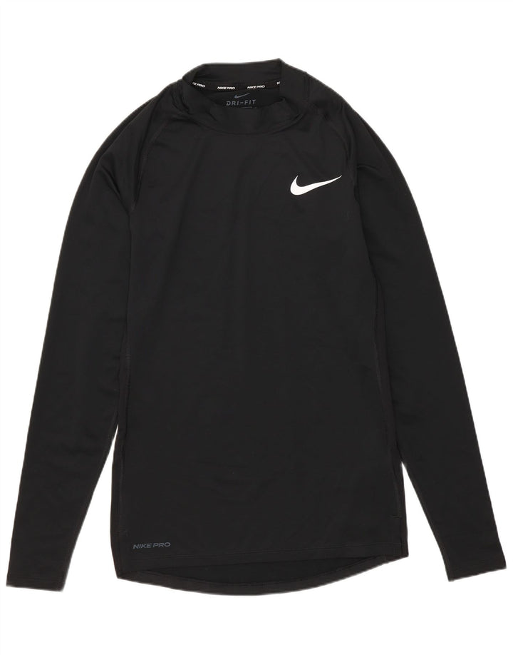 Nike Haut moulant à manches longues pour homme Taille S Noir Polyester