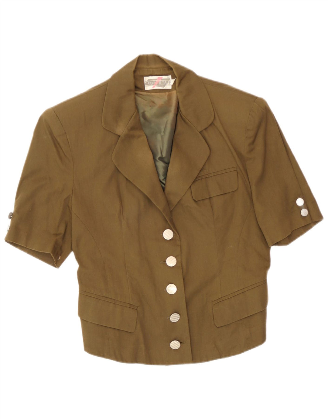 Sport Staff Veste blazer à manches courtes et 5 boutons pour femme IT 42 Kaki moyen