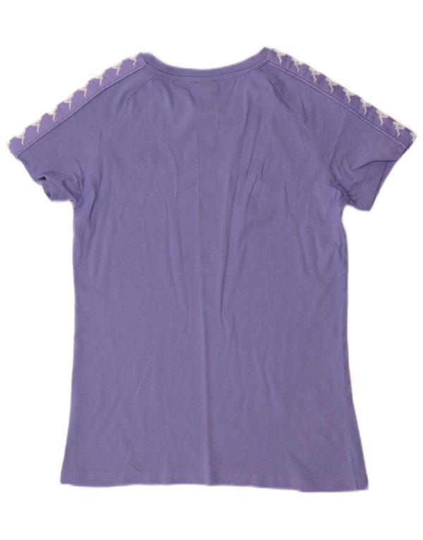 Kappa T-shirt graphique pour femme UK 14 Large Violet Coton
