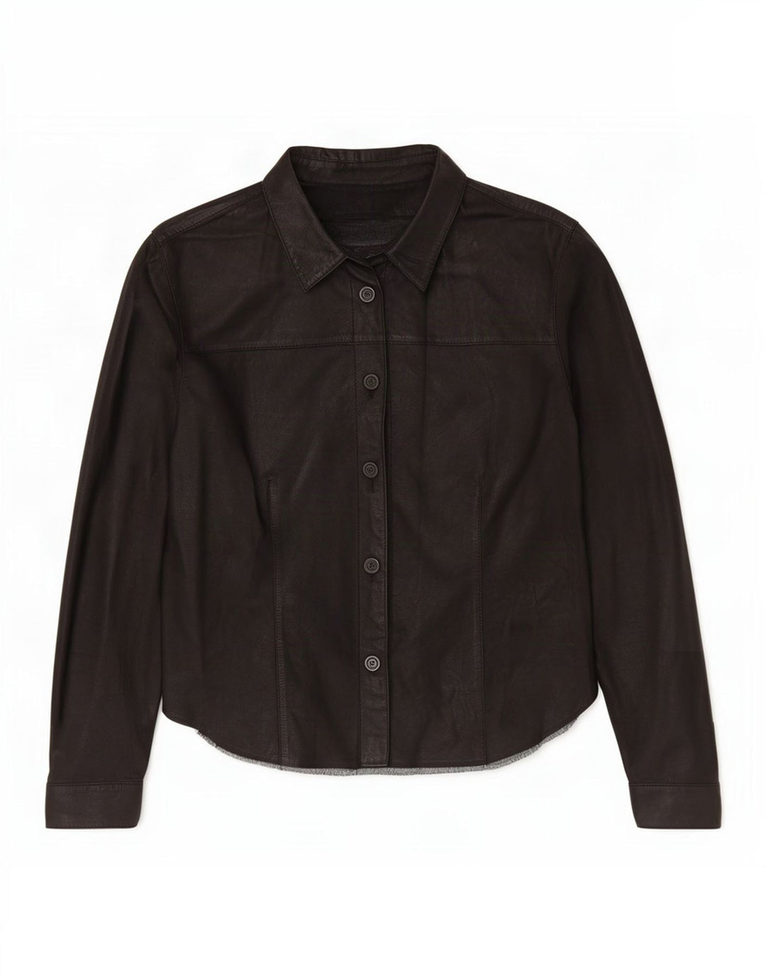 Chemise en cuir femme vintage IT 50 XL Noir
