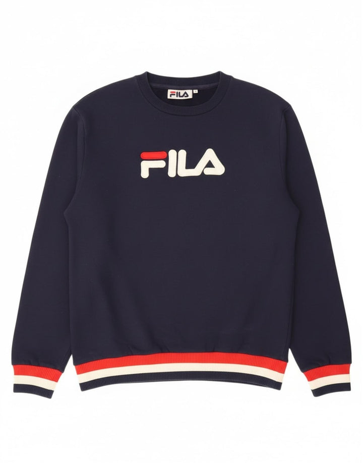 Fila Sweat-Shirt Graphique Homme Bleu Marine Moyen Coton