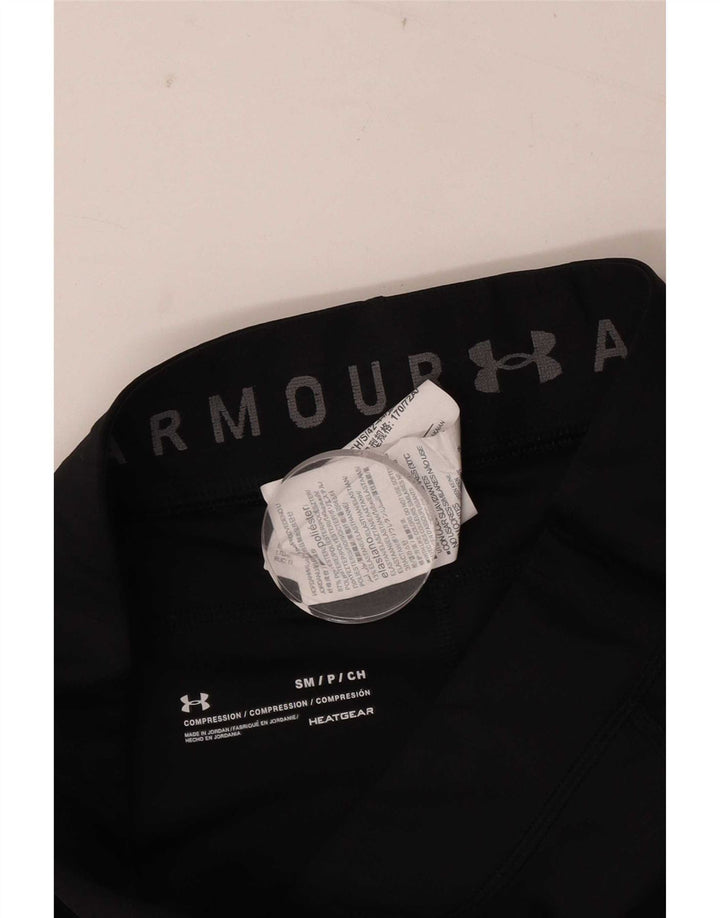 Under Armour Leggings Femme UK 10 Small Noir Géométrique Polyester
