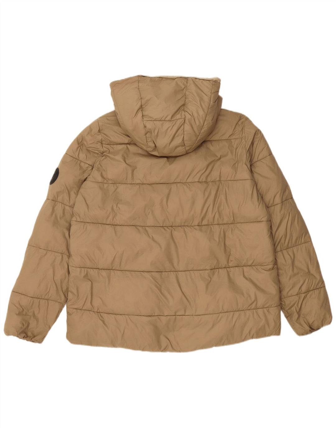 Zara Veste matelassée à capuche pour homme UK 36 Small Beige