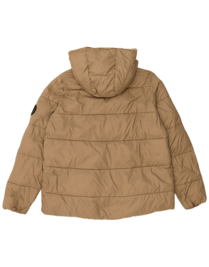 Zara Veste matelassée à capuche pour homme UK 36 Small Beige