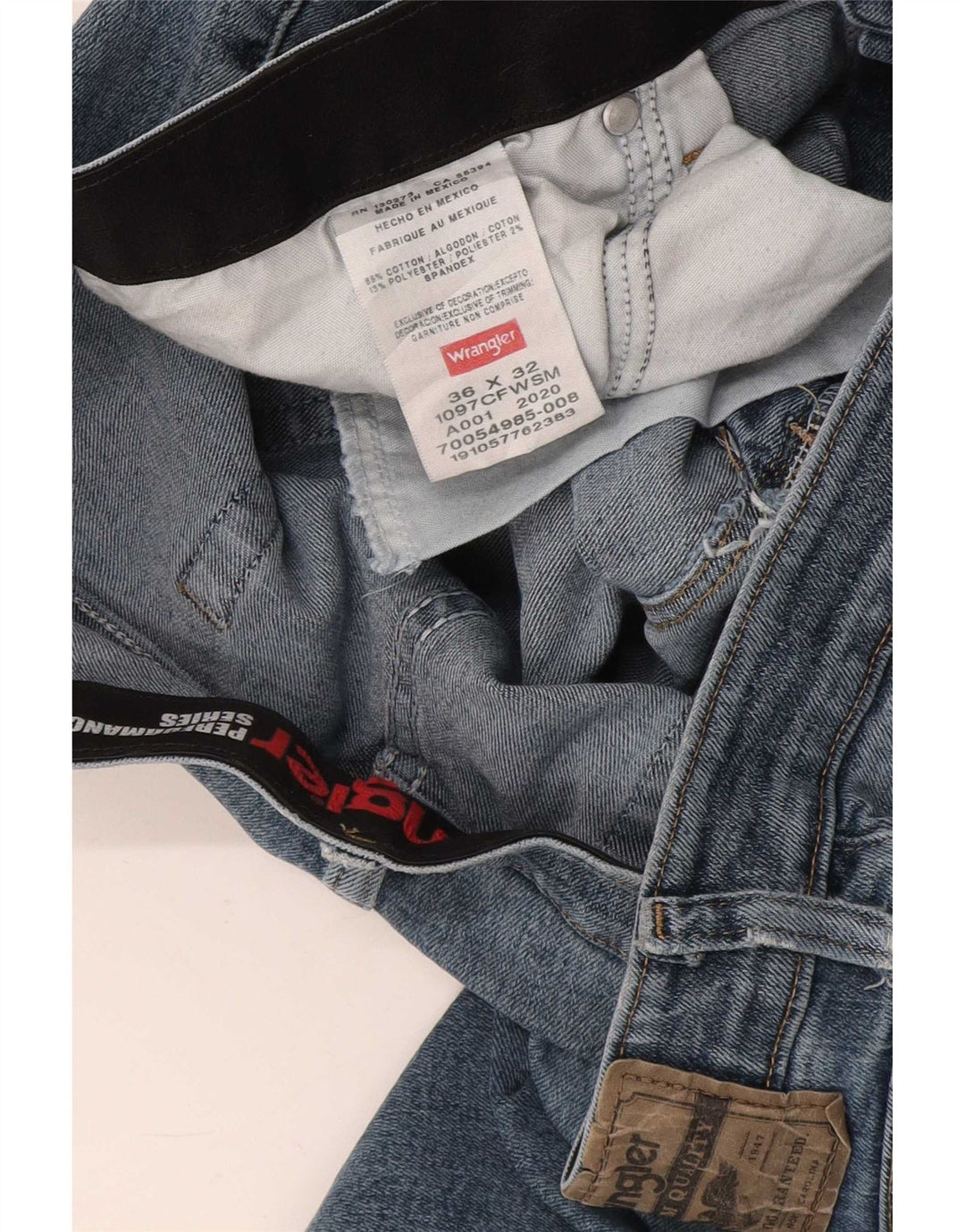 Wrangler Jean droit homme W36 L32 bleu coton