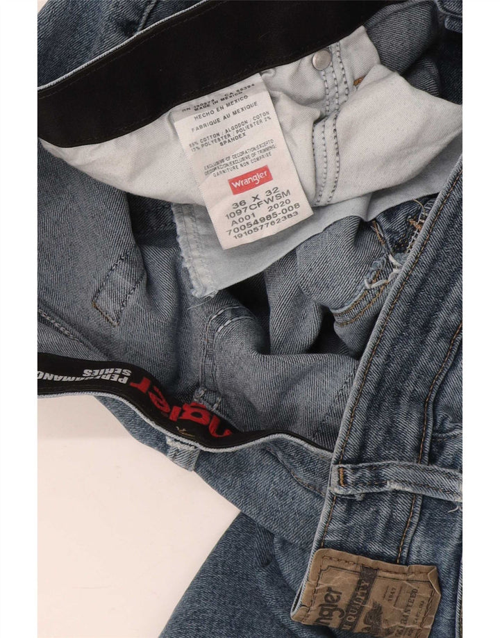 Wrangler Jean droit homme W36 L32 bleu coton