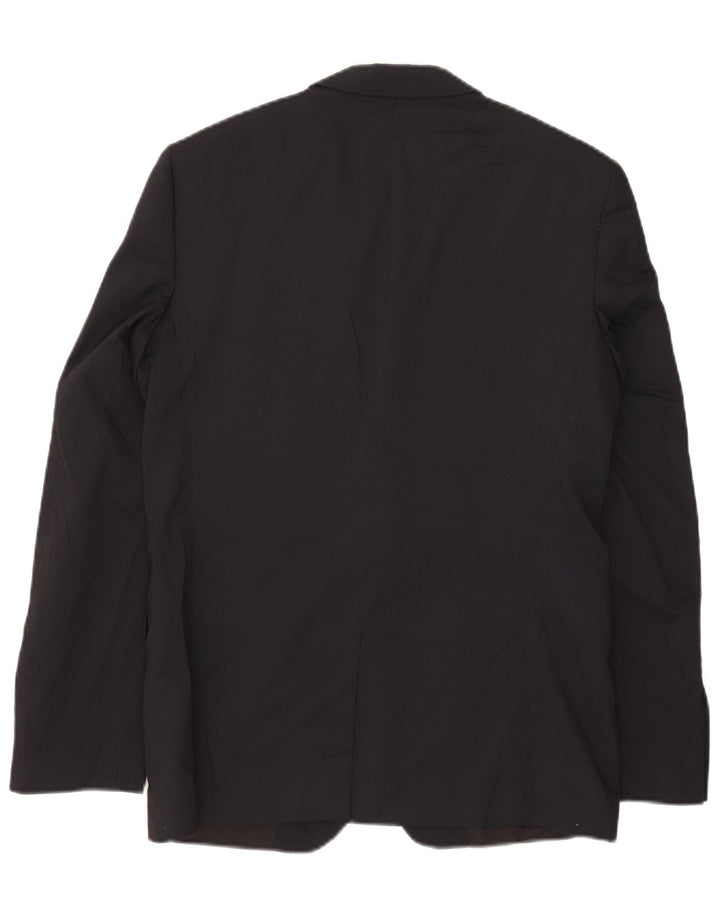 Zara Veste blazer à 2 boutons pour homme EU 50 Bleu marine moyen Polyester