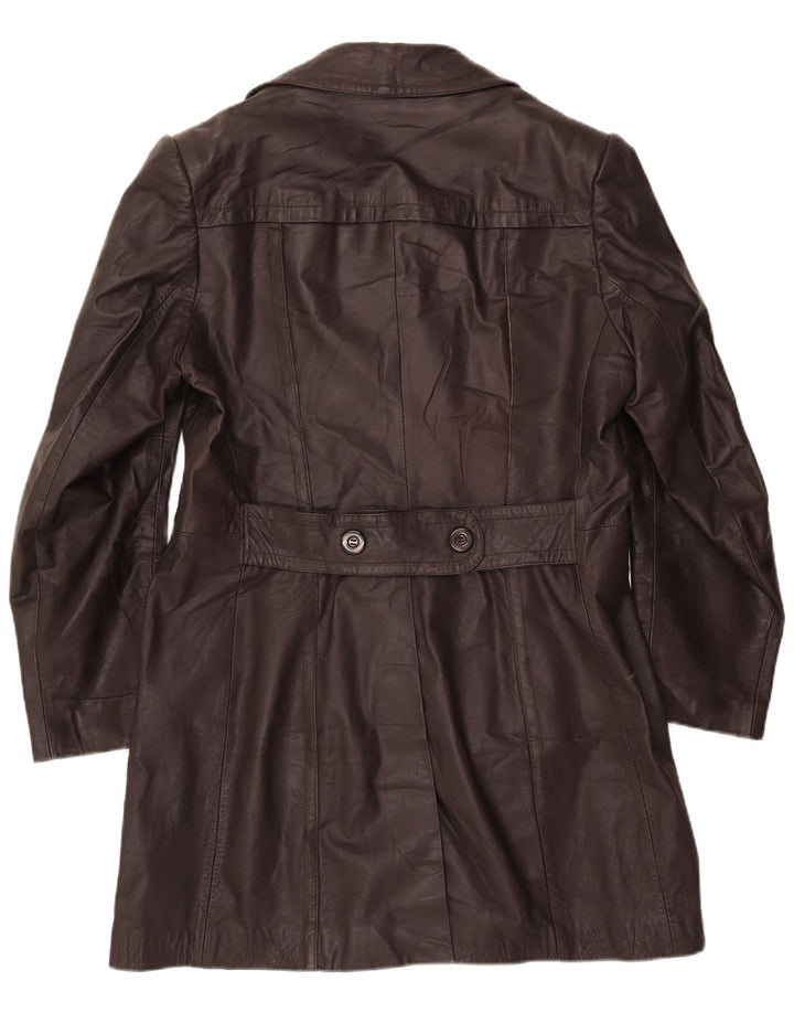 Manteau en cuir homme vintage UK 44 2XL Noir