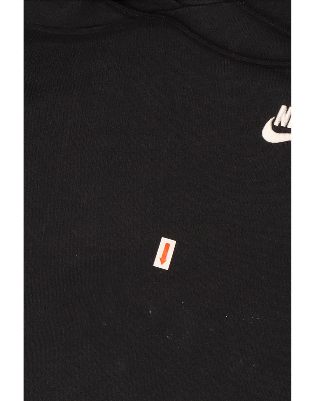 NIKE Pull à capuche surdimensionné pour femme UK 14 en coton noir moyen