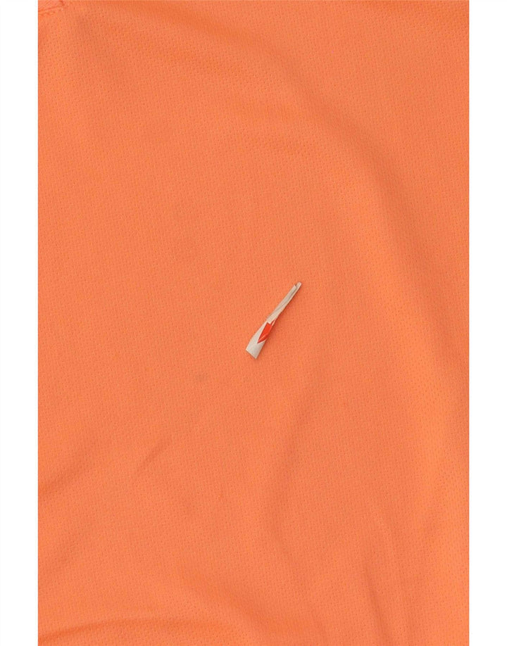 Adidas Climalite T-Shirt Top UK 8/10 Petit Orange Polyester