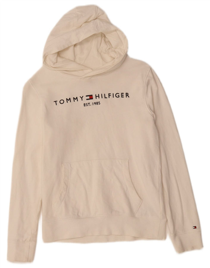 TOMMY HILFIGER Pull à capuche graphique fille 11-12 ans Blanc Coton