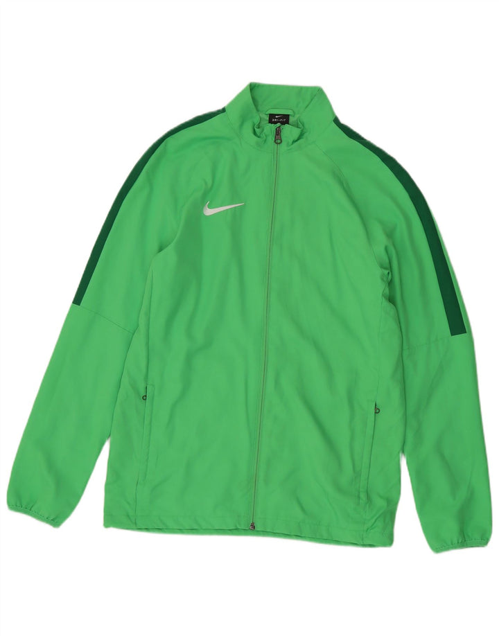 Nike Hommes Dri Fit Survêtement Top Veste Vert Moyen Colorblock Polyester