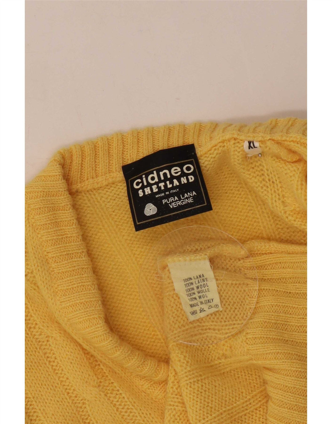 Shetland Gilet Homme Débardeur XL Jaune Laine