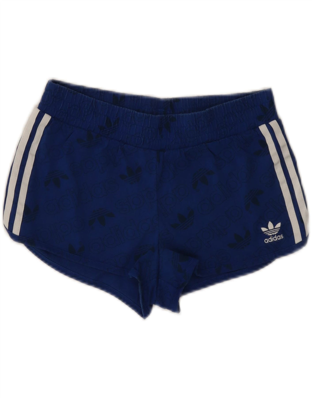 ADIDAS Short de sport graphique pour femme UK 8 Small Bleu