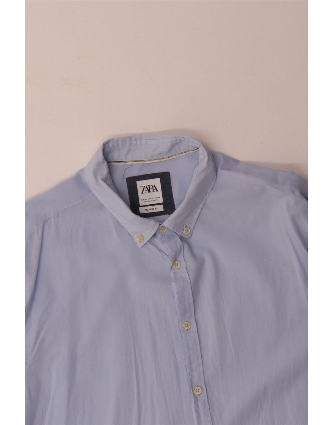 ZARA Chemise coupe décontractée pour hommes XL Bleu