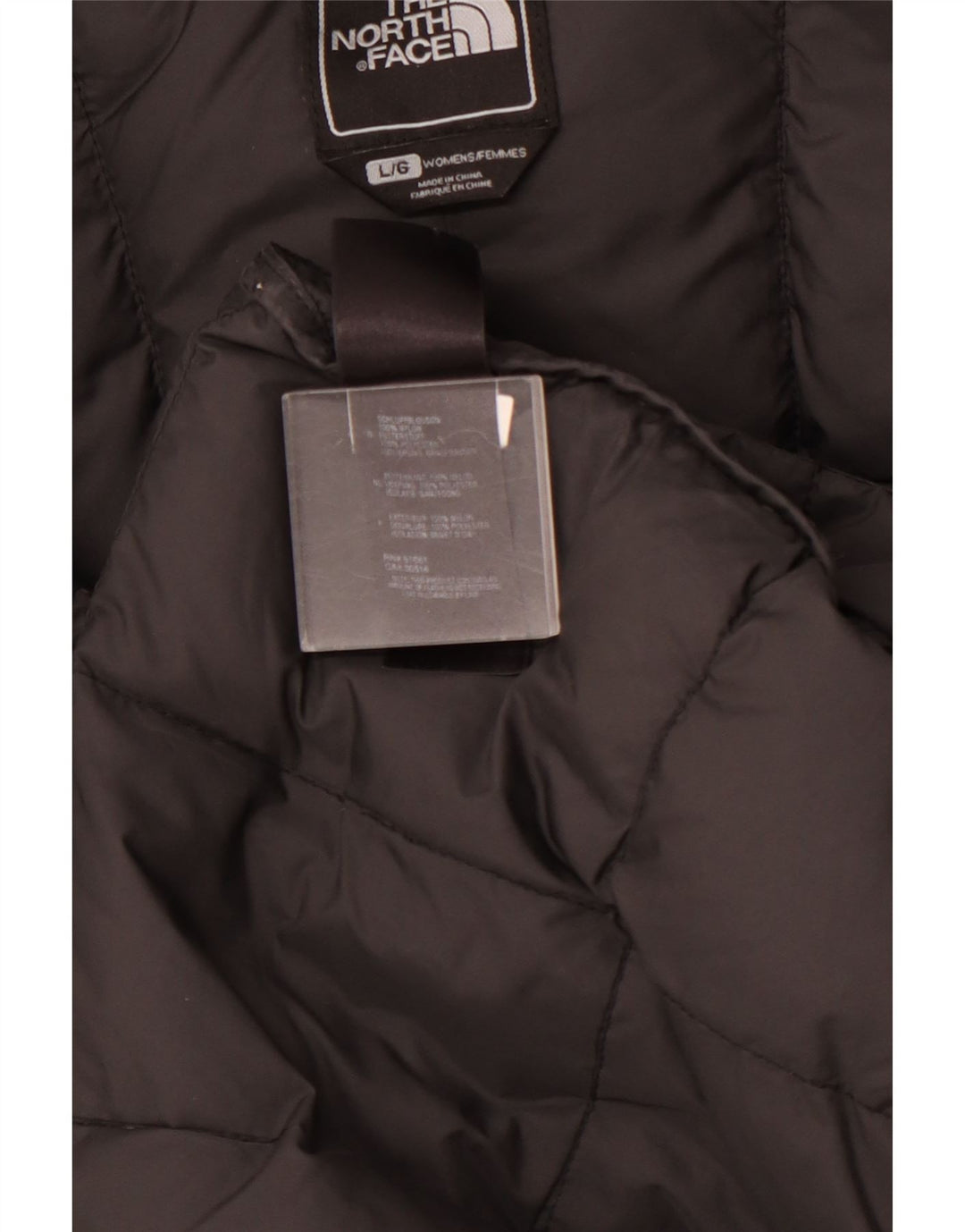 THE NORTH FACE Manteau rembourré à capuche pour femme UK 40 Large Noir Nylon
