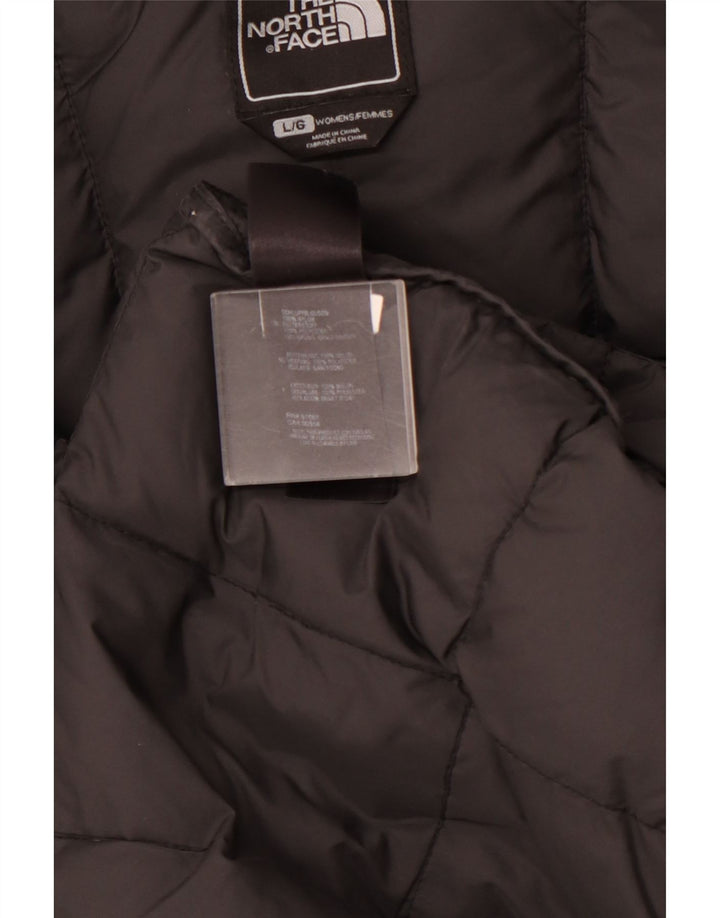 THE NORTH FACE Manteau rembourré à capuche pour femme UK 40 Large Noir Nylon