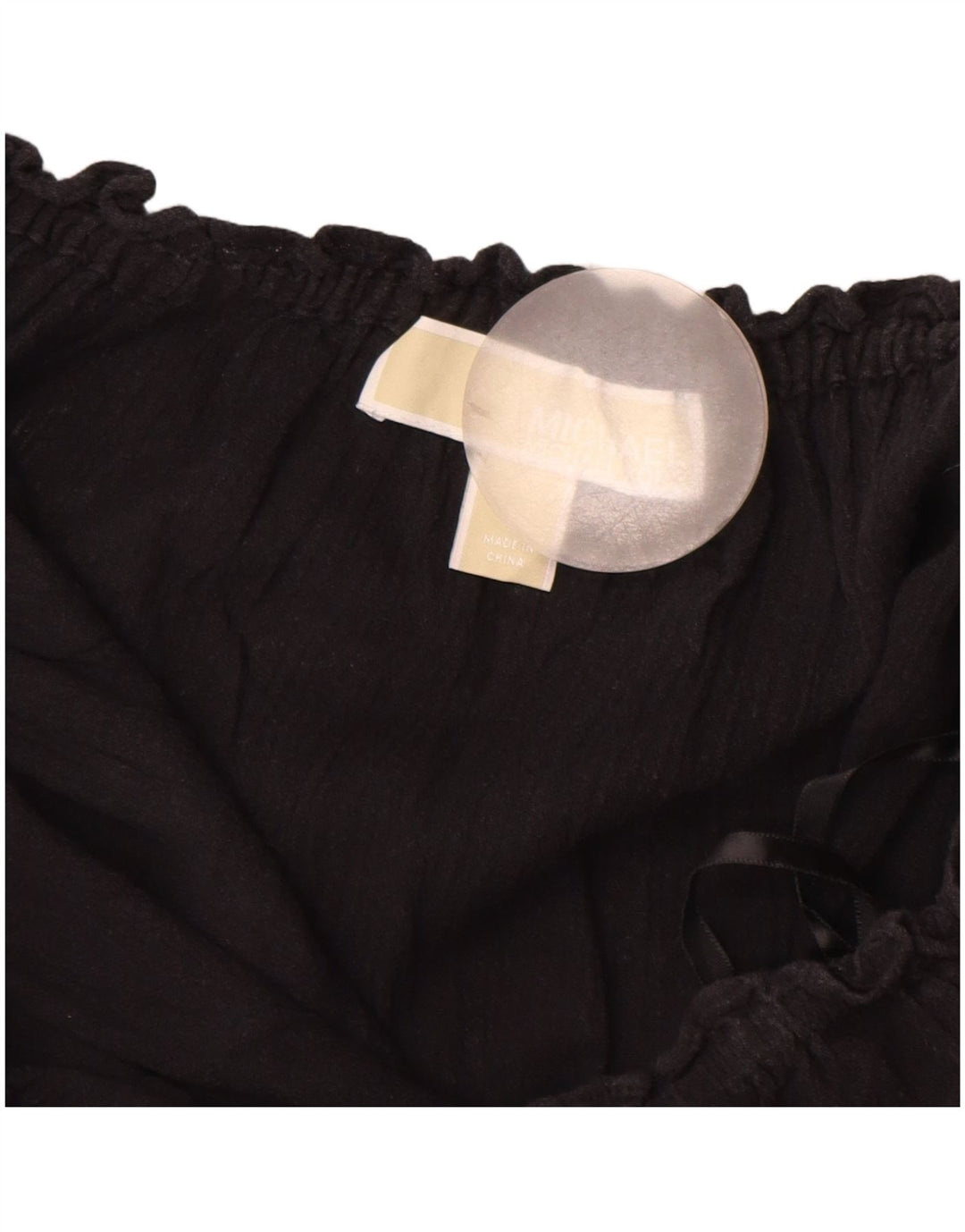 MICHAEL KORS Chemisier Femme Top UK 14 Large Noir Coton