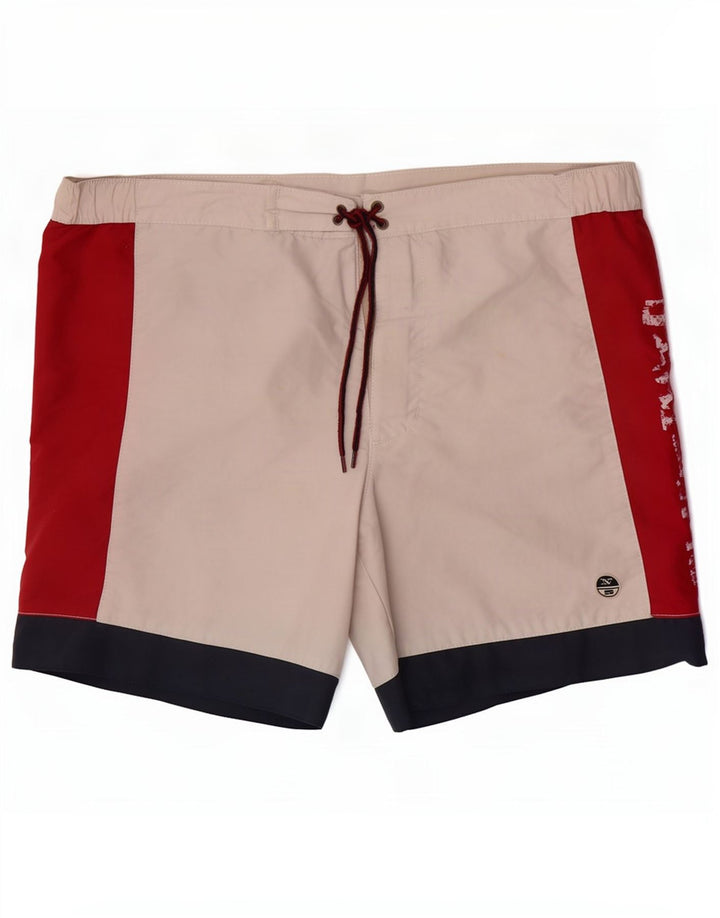 North Sails Short de Bain Graphique Homme Blanc Moyen Polyamide Colorblock