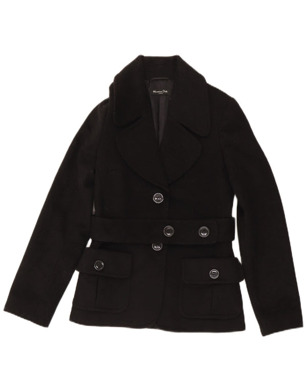 Massimo Dutti Veste Blazer 2 Boutons Femme EU 36 XS Laine Noire