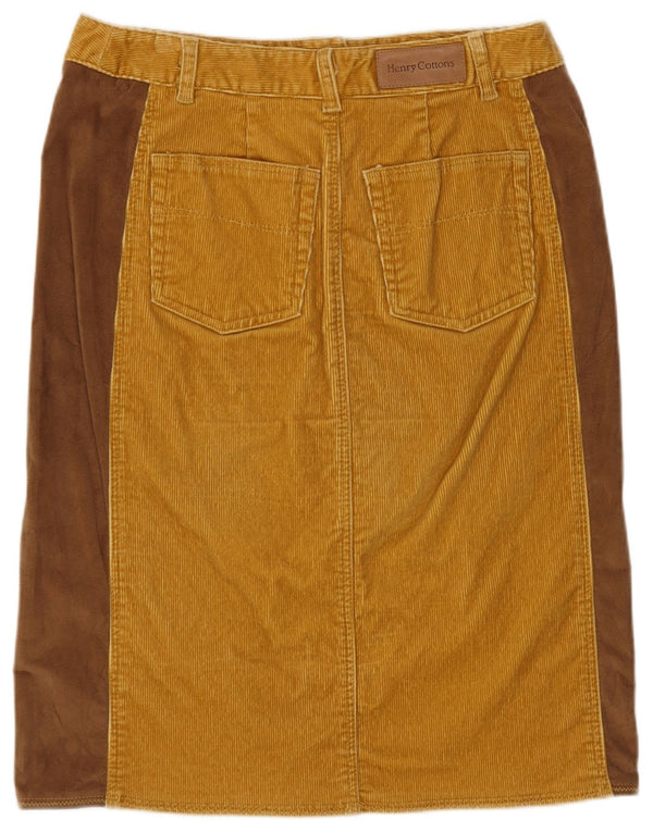 Henry s Jupe en velours côtelé pour femme IT 42 Medium W29 Jaune Colourblock