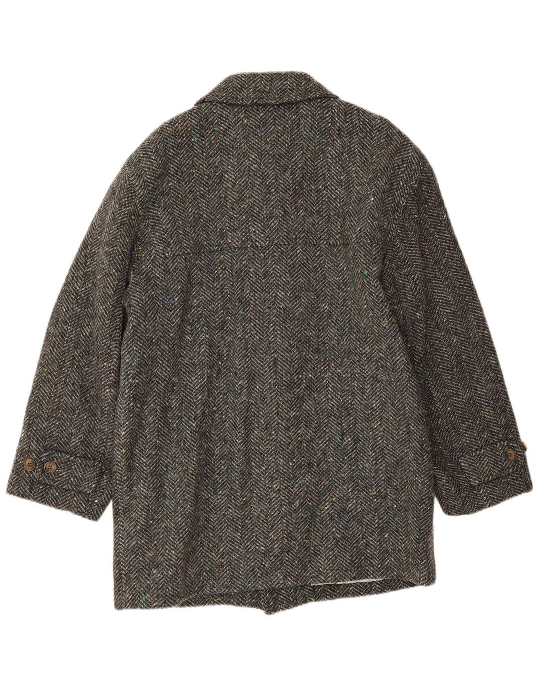 Faciba Pardessus Homme IT 52 XL Laine à Chevrons Gris
