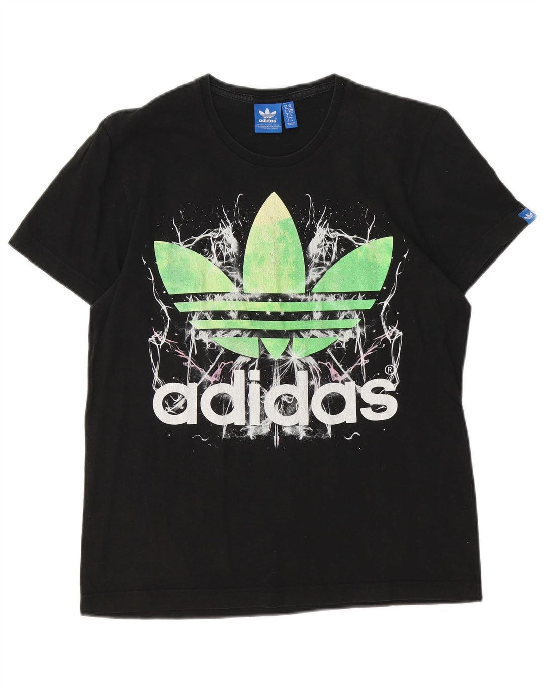 Adidas T-shirt graphique pour homme en coton noir moyen