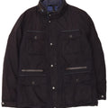 Massimo Dutti Manteau coupe-vent à capuche pour homme UK 40 Large Bleu marine