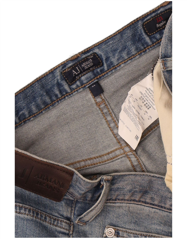 Armani Homme Jean Droit Regular W34 L33 Bleu Coton