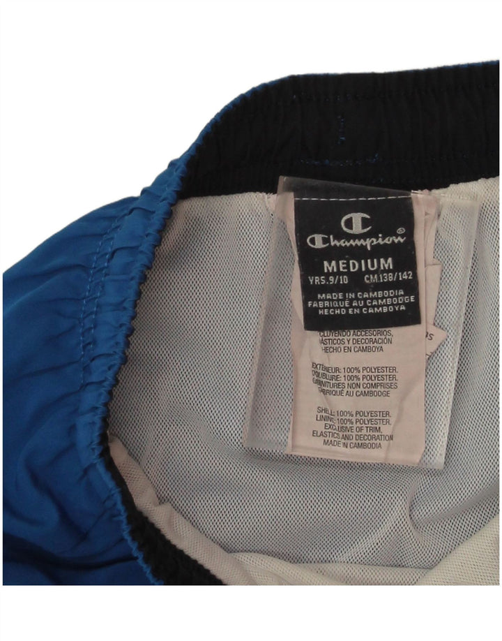 Champion Short de sport graphique garçon 9-10 ans bleu moyen polyester
