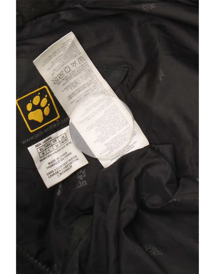 Jack Wolfskin Veste matelassée à capuche pour homme UK 36/38 Medium Noir Polyester