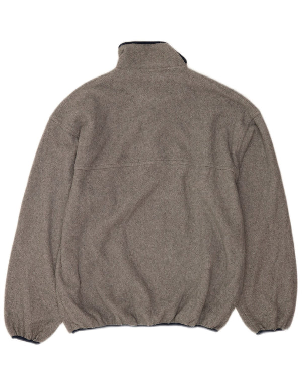 Reebok Pull Polaire à Col Boutonné Homme XL Gris Polyester