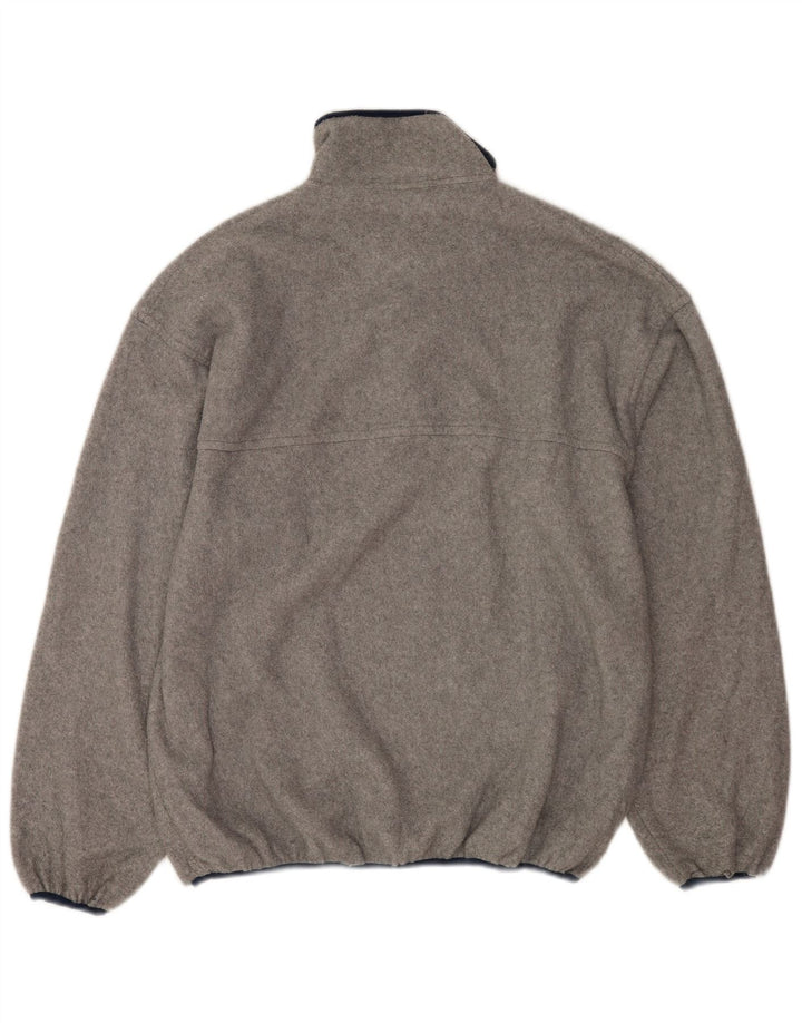 Reebok Pull Polaire à Col Boutonné Homme XL Gris Polyester